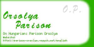 orsolya parison business card